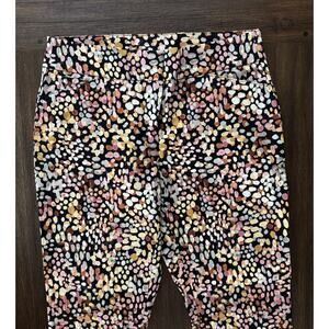 Attyre Stretch Crop Pants Multicolor Paint Splatter Artsy Abstract 6